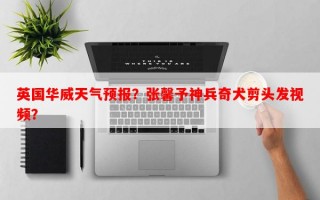 英国华威天气预报？张馨予神兵奇犬剪头发视频？