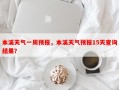 本溪天气一周预报，本溪天气预报15天查询结果？